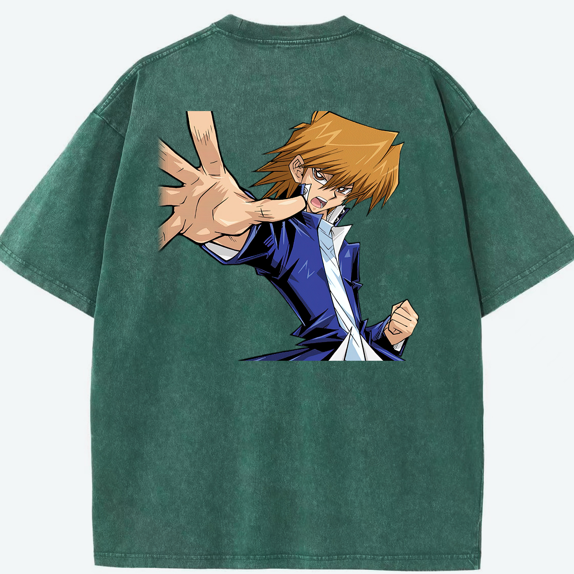 （画像用） 遊☆戯☆王 Yu-Gi-Oh! 綿100% ヴィンテージ風 半袖Tシャツ（背面プリント）